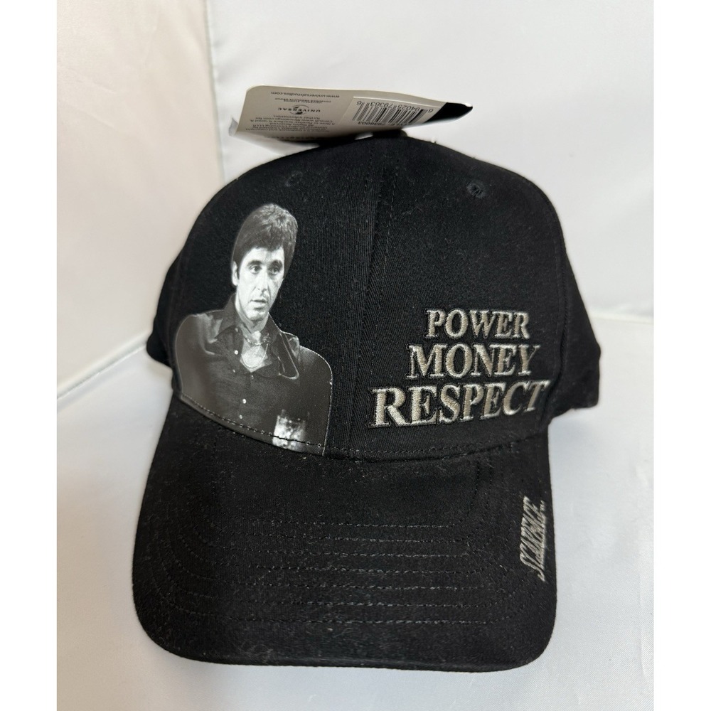 SCARFACE Tony Montana Money Power Respect Hat Cap Movie Hollywood Fitted OS NWT